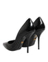 Dolce & Gabbana Black Leather Stiletto High Heels Pumps Shoes